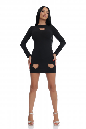 Rochie mini cambrata cu decupaje [2]