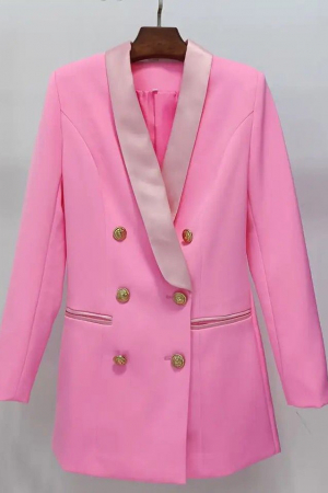 Rochie sacou cu nasturi aurii si decolteu in V [0]