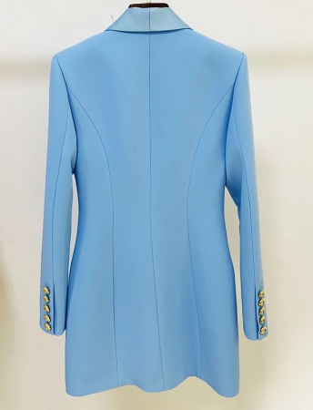 Rochie sacou cu nasturi aurii si decolteu in V [5]