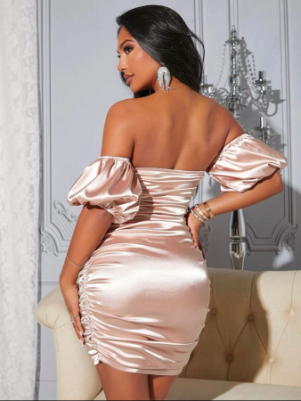 Rochie scurta satinata cu push-up [2]