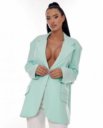 Essence of Spring - Sacou supradimensionat cu buzunare