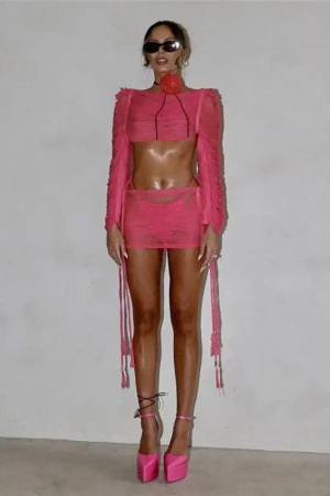 Set de plaja cu aspect crosetat [3]