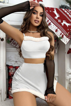 Colectia de Craciun - Set lenjerie 4 piese, cu tematica de Craciun