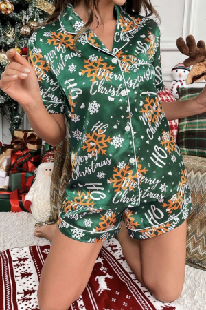 Pijamale - Set pijama cu imprimeu de Craciun