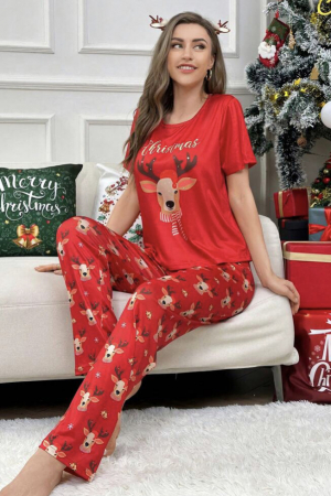 Set pijama cu imprimeu de Craciun [3]