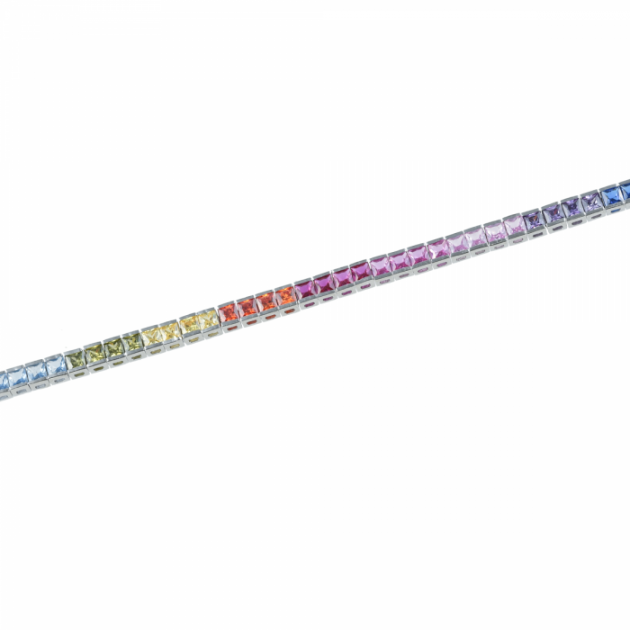 Bratara argint Tennis Color Square [2]