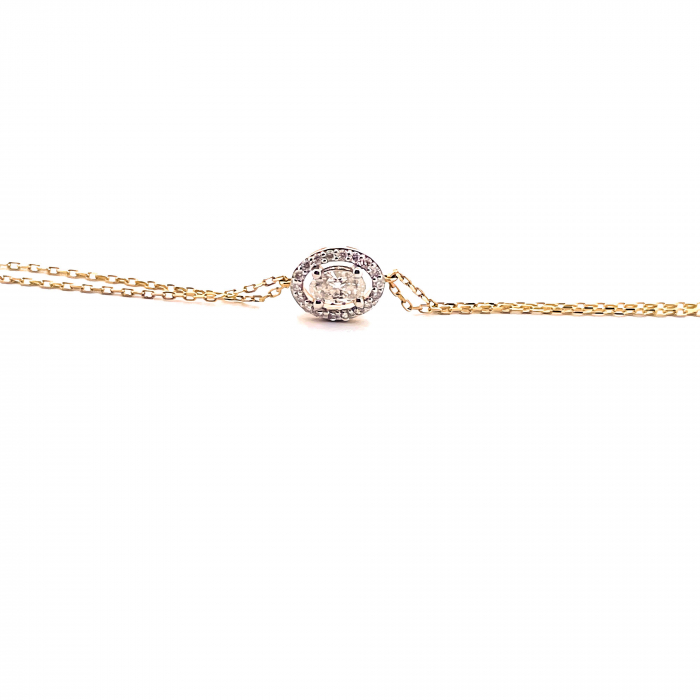 Bratara aur galben 14k cu diamante Shine [2]