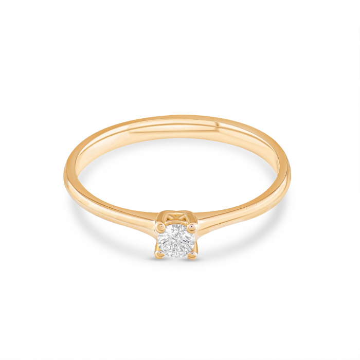 Inel din aur galben 14k cu diamant Precious [2]