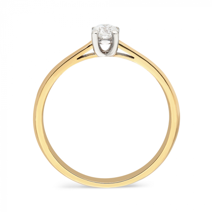Inel din aur galben 14k cu diamant Priceless [2]