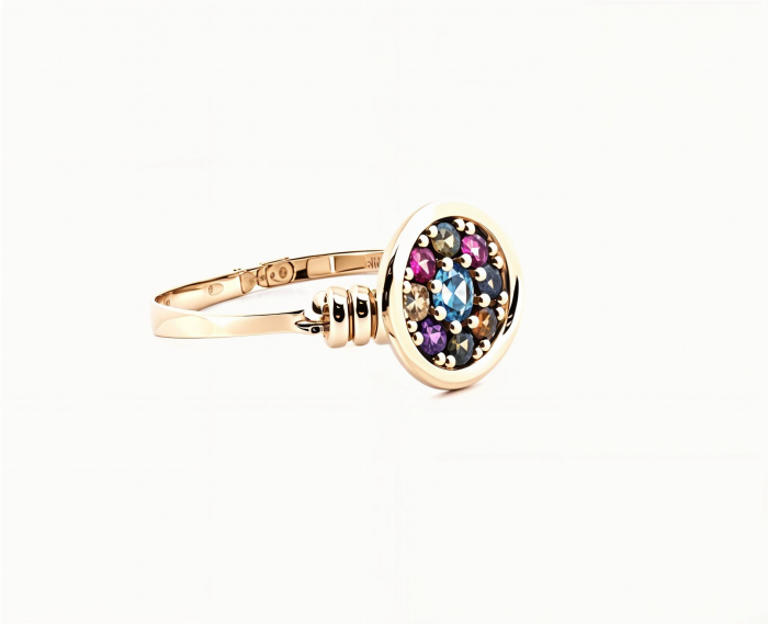 Inel Serrani, Model Rainbow Plat, marime 56 [1]