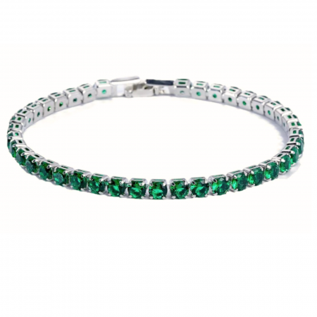 Bratara argint Tennis Verde [0]
