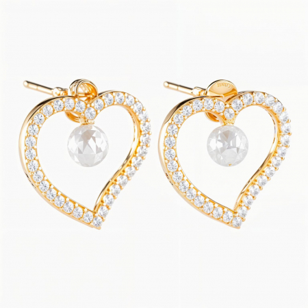 Cercei - Cercei aur galben 14k In your Heart