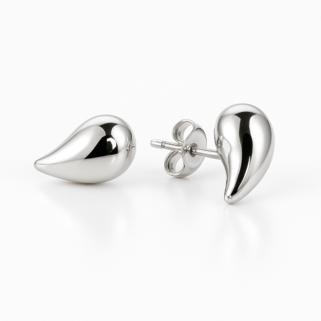 Bijuterii din aur - Cercei aur galben 14K Luna White
