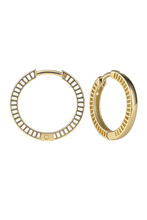 Cercei - Cercei eleganti din Aur 14K SERRANI Meli, forma rotunda, 2 cm, 2.33g