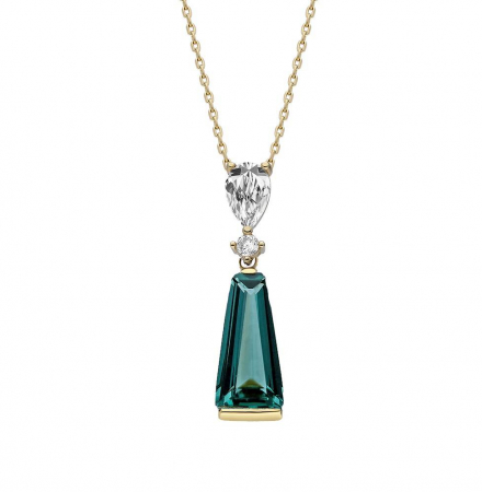 Coliere - Colier aur 14k Clarit Created Paraiba