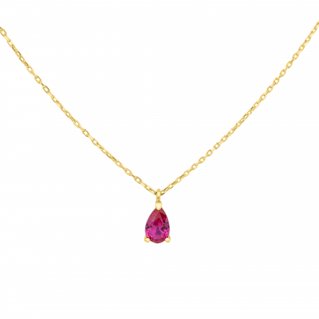Pink is my colour - Colier aur galben 14k Pink Tear