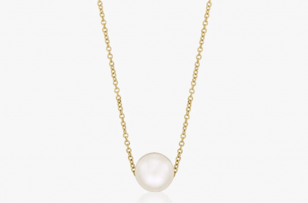 Coliere - Colier aur galben 14K cu perla single