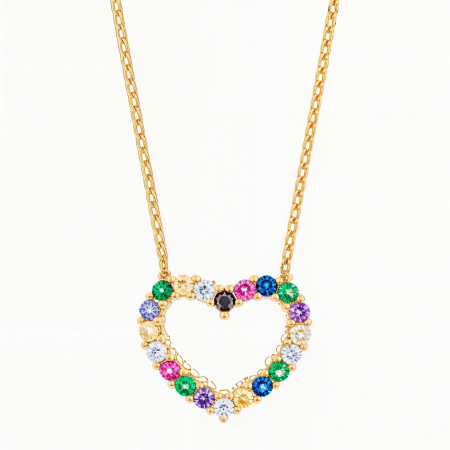 Coliere - Colier aur galben 14k Colour Heart