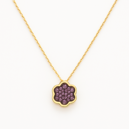 Coliere - Colier aur galben 14K Flowergram