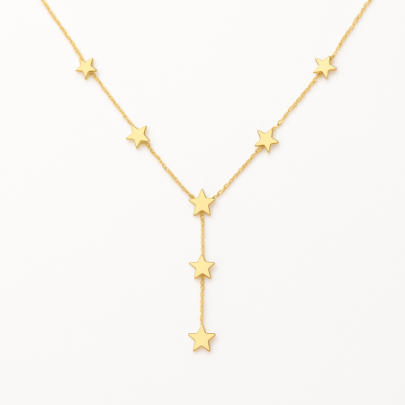 Coliere - Colier aur galben 14K Multistar