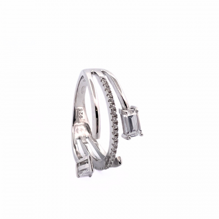 Idei de cadou sub 500 LEI - Inel argint Baguette and Tear marime 54