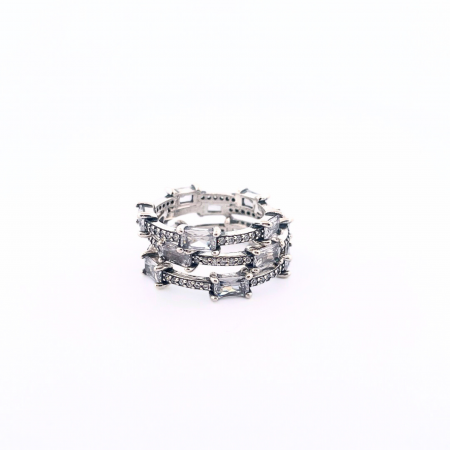 Idei de cadou sub 500 LEI - Inel argint Line and Stone marime 60