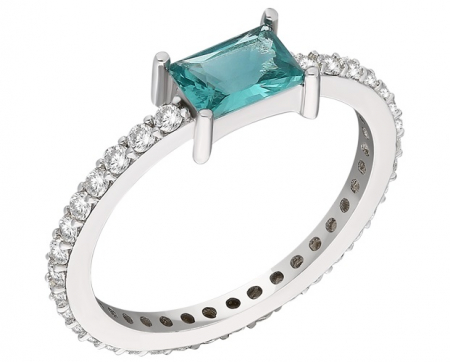 Inele - Inel aur 14k Clarit Created Paraiba