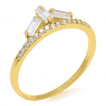 Inele - Inel aur 14k Doppio