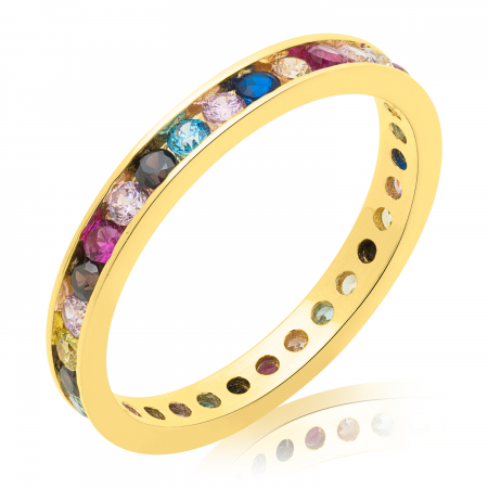 Inele - Inel aur 14k Tennis Color