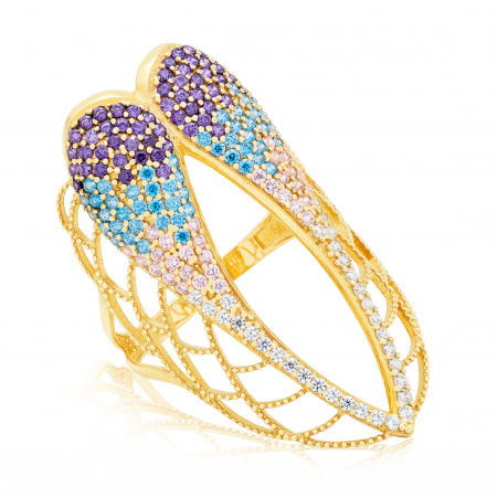 Bijuterii pentru femei - Inel aur 14k Blue Wing