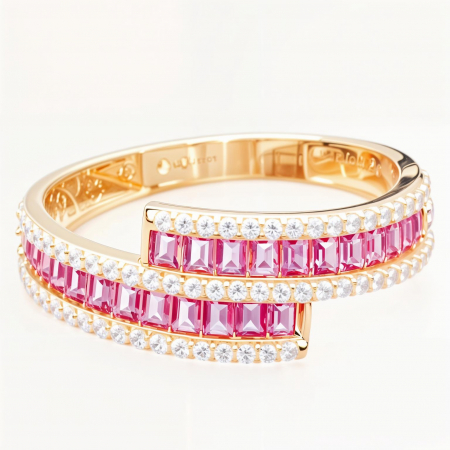 Inele - Inel aur 14k Elegant Fucsia