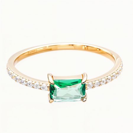 Inele - Inel aur 14k Eternity Green