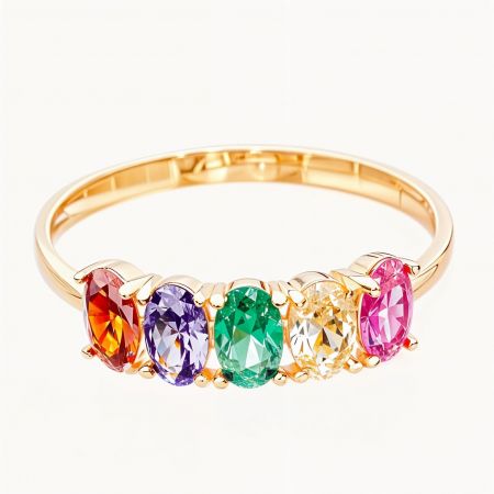 Inele - Inel aur 14k Five Glam