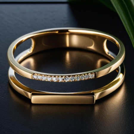 Inel aur 14k Geometric [1]