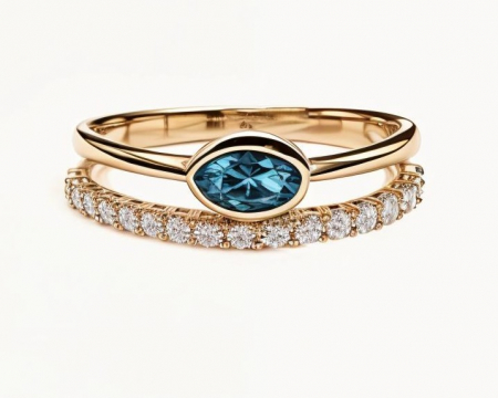 Inele - Inel aur 14k Grace Blue