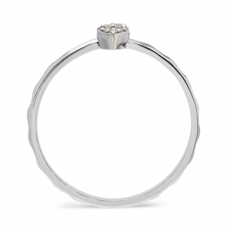 Inel din aur alb 14k cu diamante Sharp [2]