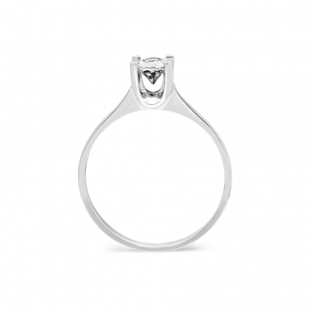 Inel din aur alb 14k cu diamant Solitar [1]