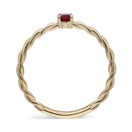 Inel din aur galben 14k cu rubin [1]