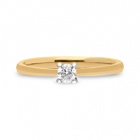 Inel din aur galben 14k cu diamant Priceless [2]