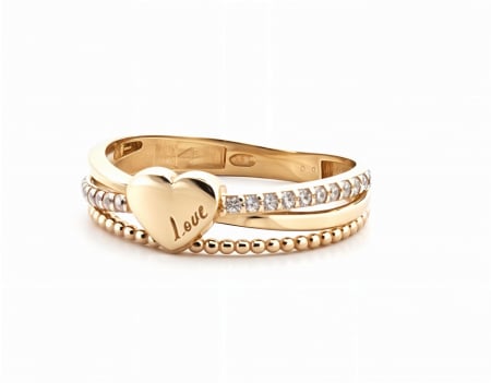 Bijuterii Love - Inel Serrani, Model Love Heart, marime 53