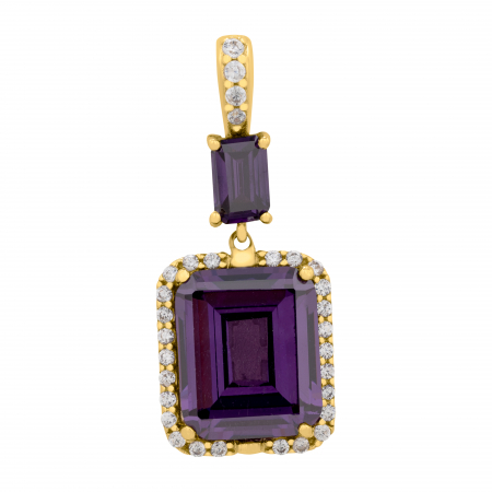 Pandantive - Pandantiv aur galben 14k Purple Royal