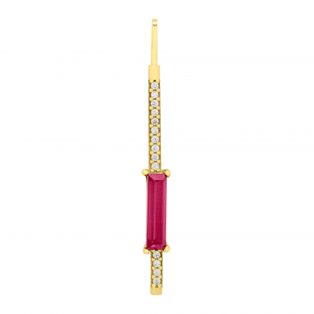 Pandantive - Pandantiv aur galben 14k zirconia alb-roz