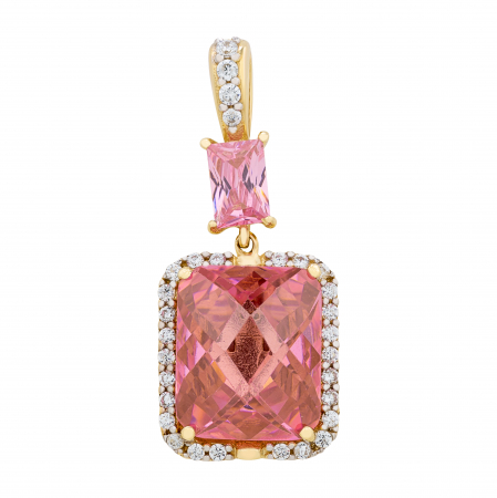 Pandantive - Pandantiv aur galben 14k Pink Royal