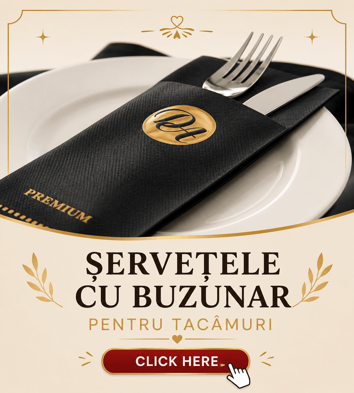 servetele cu buzunar pentru tacamuri