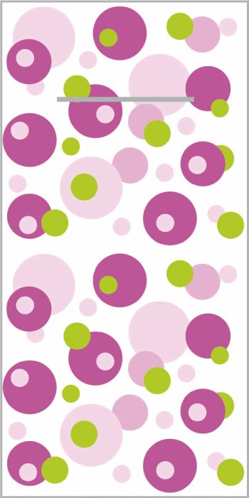 Servetele cu BUZUNAR pentru tacamuri, Linclass Bubbles (roz-verde) / 40 x 40 cm / 12 buc [3]