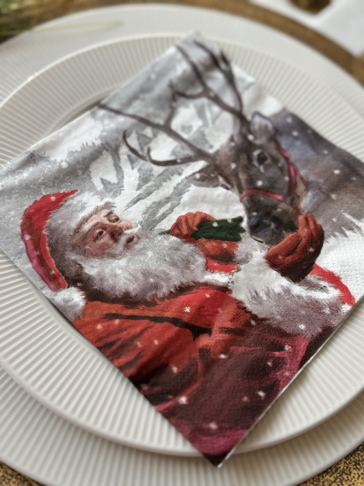 Servetele de masa, 3 straturi, Tissue - Santa & Prancer, 33 x 33 cm, 20 buc [3]