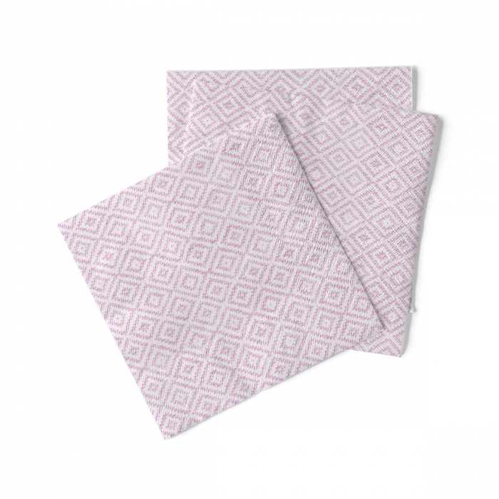 Servetele de masa 3 straturi Tissue - Lagos Base (imprimeu roz), 40 x 40 cm, 100 buc [2]