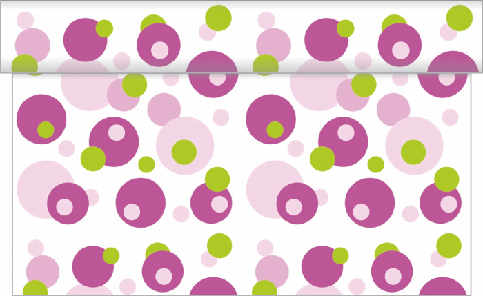 Traversa/Napron masa - Linclass Bubbles (roz-verde) / 40cm x 4,8 m / 1 rola [1]