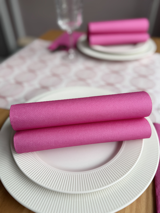 Servetele de masa festive Linclass - Candy Pink (Roz bonbon) / 40 x 40 cm / 20 buc [2]