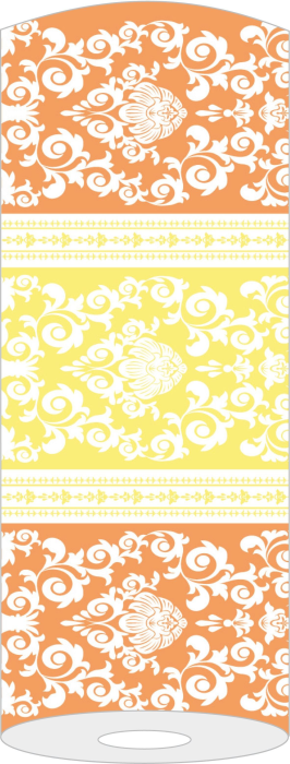 Traversa masa Linclass - Pascal (portocaliu-crem) / 40 cm x 24 m / 1 rola [4]